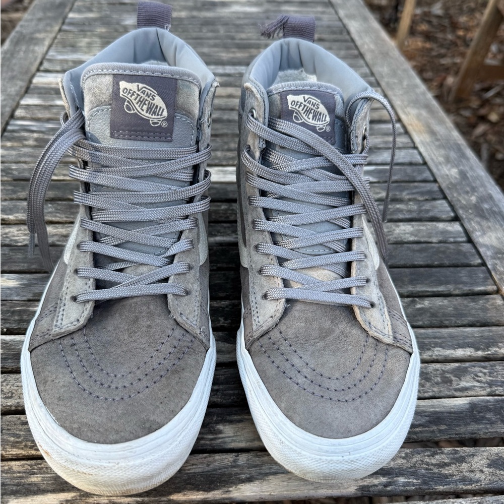 Vans Gray Suede High-Top Sneakers size 7